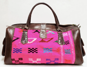 Pink Kilim Travel Bag