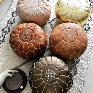 Handcrafted Moroccan Leather Pouf ~why it's needed for every single room ?