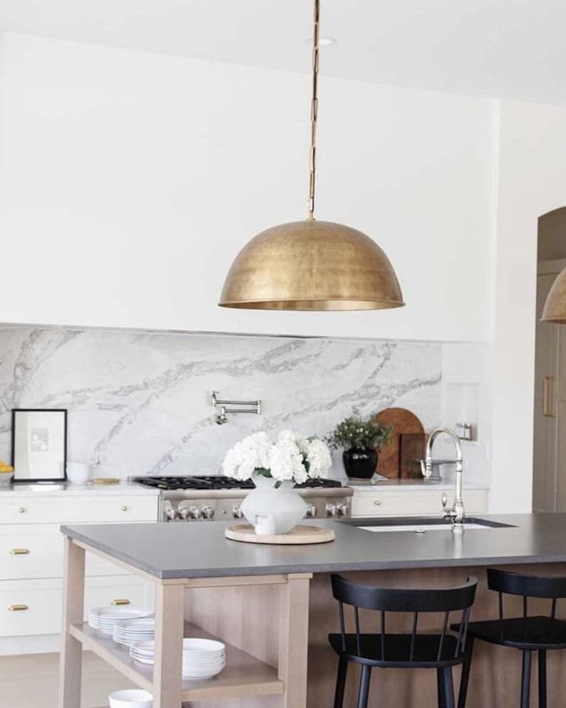 Illuminate Your Space with Handcrafted Moroccan Brass Dome Pendant Lamps