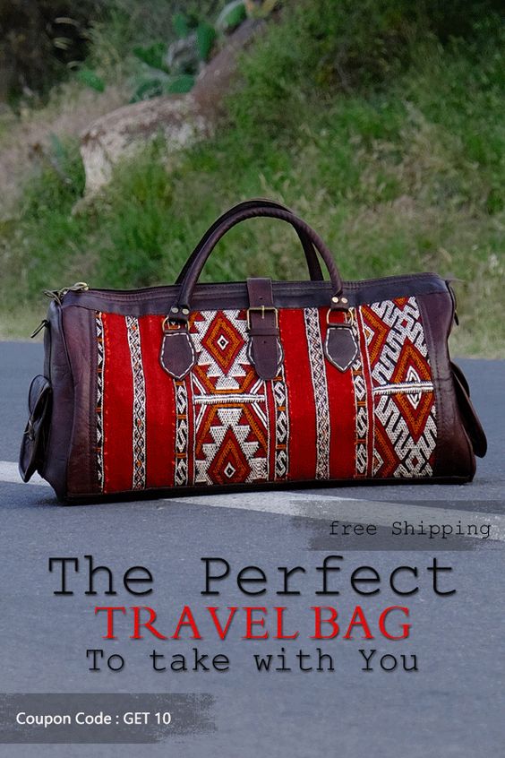 The Leather kilim travel bag