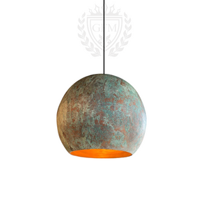 Copper Patina Pendant Light 