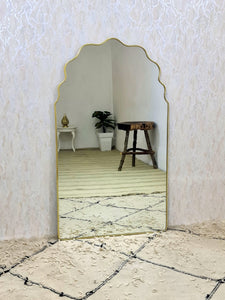Brass Butterfly Mirror – Irregular Gold Wall Mirror, Handmade Bathroom & Vanity Deco