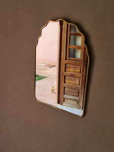Brass Butterfly Mirror – Irregular Gold Wall Mirror, Handmade Bathroom & Vanity Deco