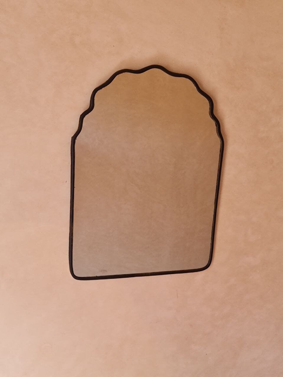 Brass Butterfly Mirror – Irregular Gold Wall Mirror, Handmade Bathroom & Vanity Deco