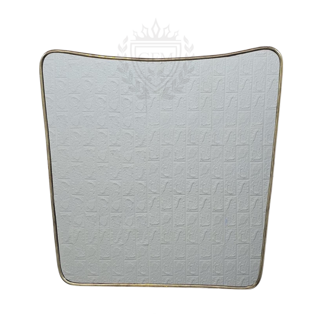 Curved Brass Mirror – Irregular Butterfly Wall Mirror, Antique Gold Bathroom Mirror