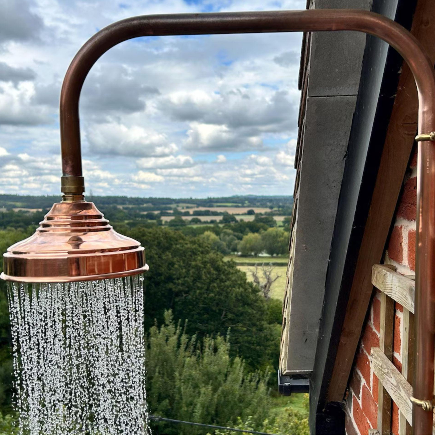 Handmade Copper Rain Shower Head – Luxury Unlacquered Shower for Indoor & Outdoor Use