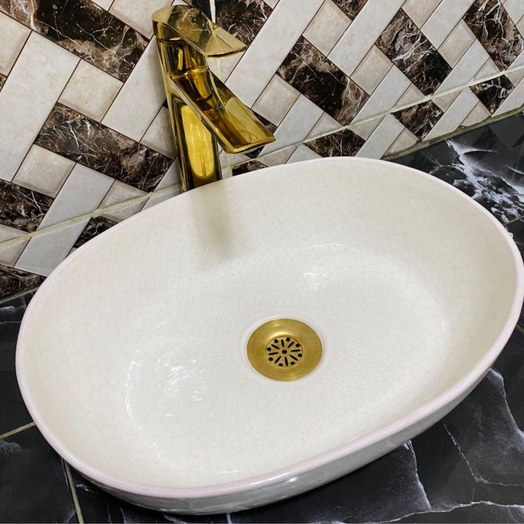 handmade sink, ceramic bathroom sink, vessel sink, Moroccan sink, oval basin, bathroom decor, artisan bathroom sink, white vanity sink, luxury bathroom, handcrafted sink, boho bathroom, ceramic basin, unique bathroom sink

