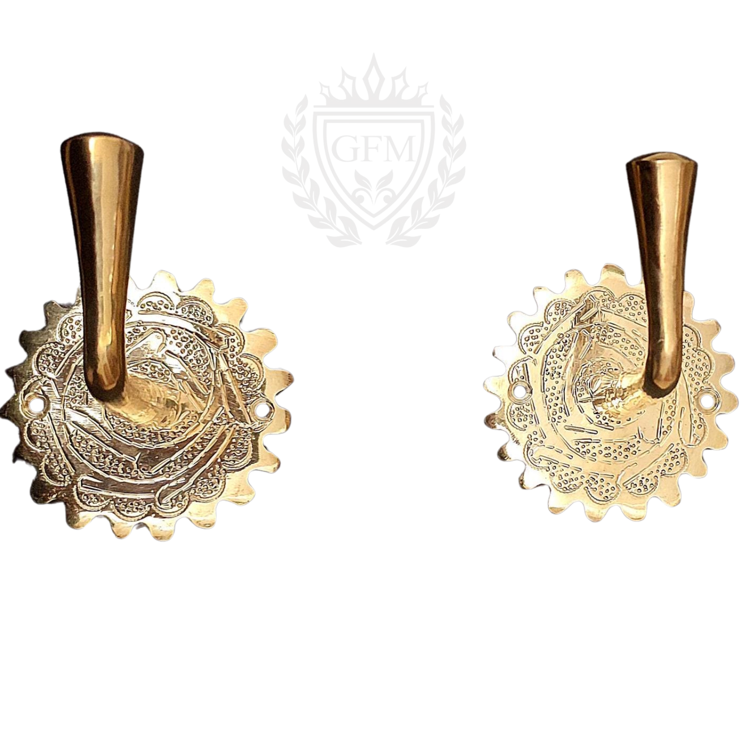 Engraved Brass Wall Hook – Handcrafted Moroccan Coat & Towel Hanger