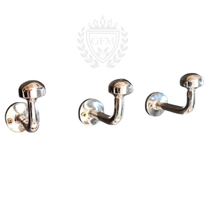 Silver Wall Hooks – Heavy-Duty Metal Coat, Hat & Towel Hangers
