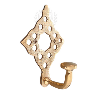 Handmade Brass Wall Hook – Moroccan Vintage Coat & Towel Hanger
