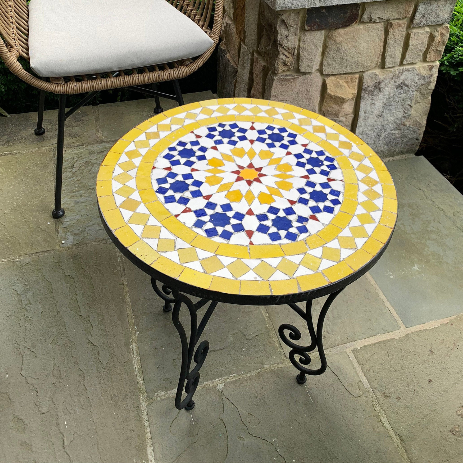Mosaic Table  Zellige Coffee Table  outdoor