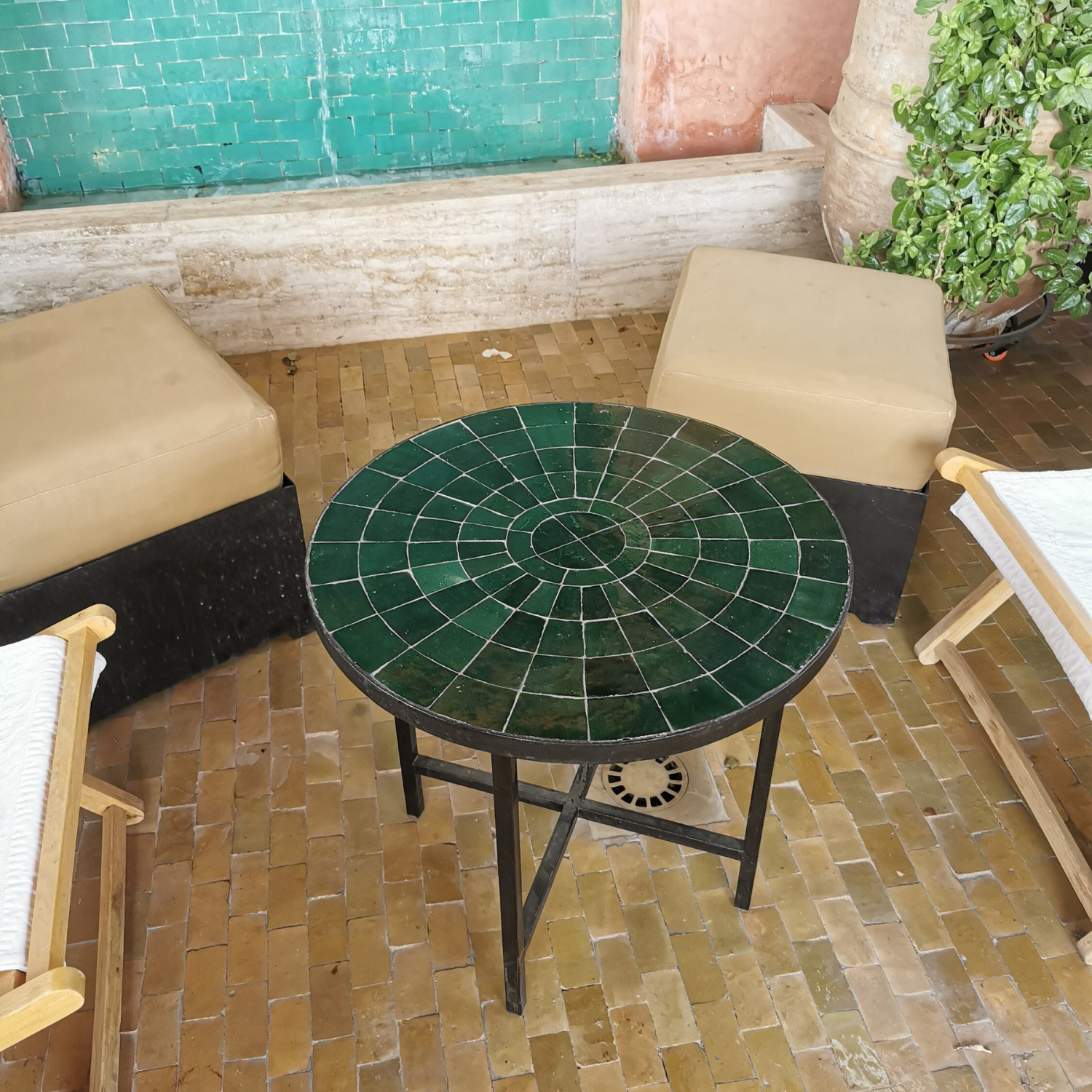 Green Mosaic Table Handmade Coffee Table For Outdoor & Indoor