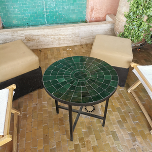 Green Mosaic Table Handmade Coffee Table For Outdoor & Indoor