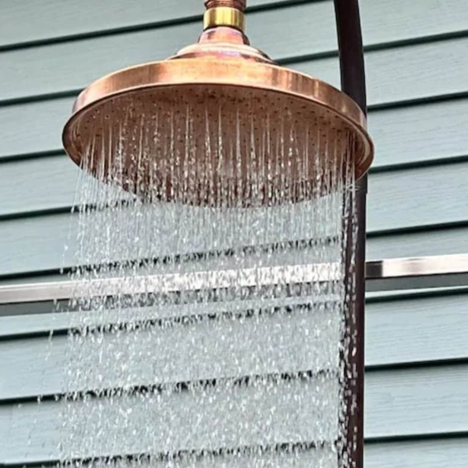 Rustic Copper Rain Shower Head | Handmade Round Showerhead | Unlacquered Solid Copper