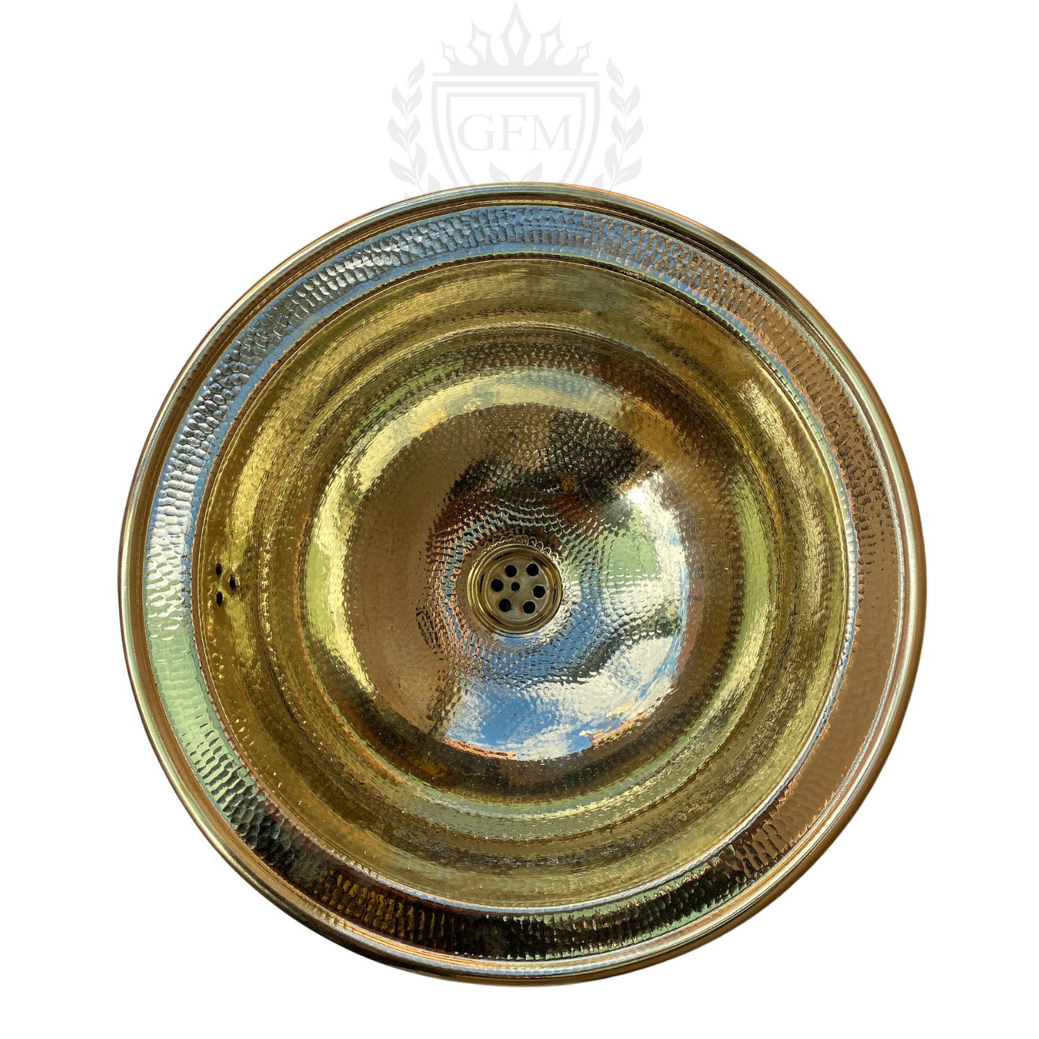 Handmade Brass Round Moroccan Sink | Marrakech Arabic Bathroom Decor