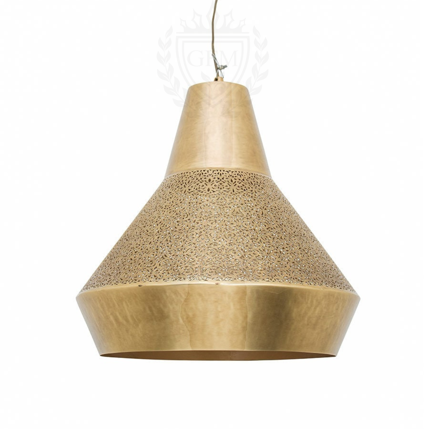 Hanging lamp in antique brass handmade with vitange style
