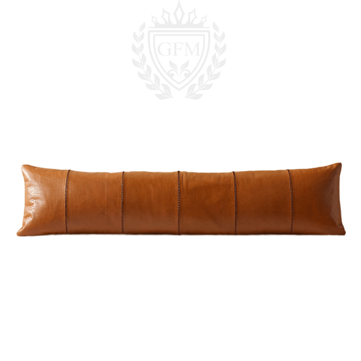 Long luxe brown throw pillow , back support for bed