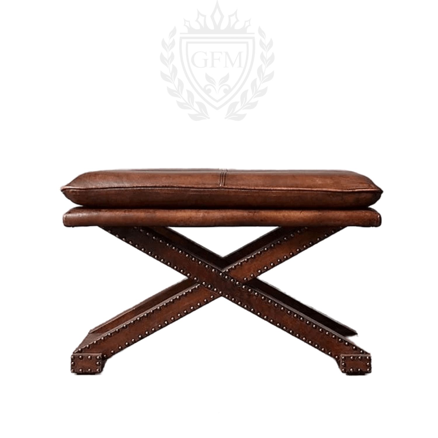 Leather Stool with Wood Frame, Amazing Quality