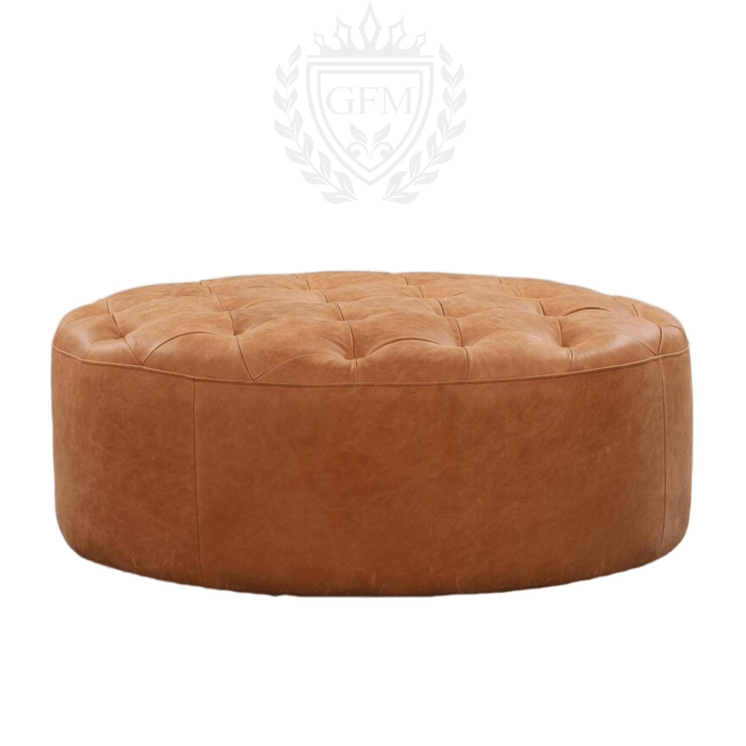 Round ottoman unstuffed , Pouf , Handmade