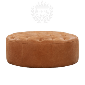 Round ottoman unstuffed , Pouf , Handmade