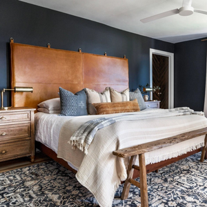 Wall Leather Hanging Headboard, leather Headboard