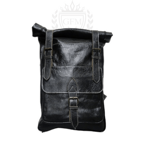 Handcrafted Moroccan Artisanal Backpack, Spacious Travel Leather Bag
