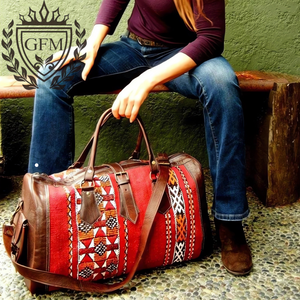Vintage Large Carpet Bag - Unique Handmade Antique Luggage for Fashionable Travelers