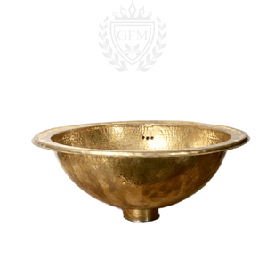 Handmade Hammered Brass Moroccan Sink - Gold Color - Moroccan Bathroom Decor