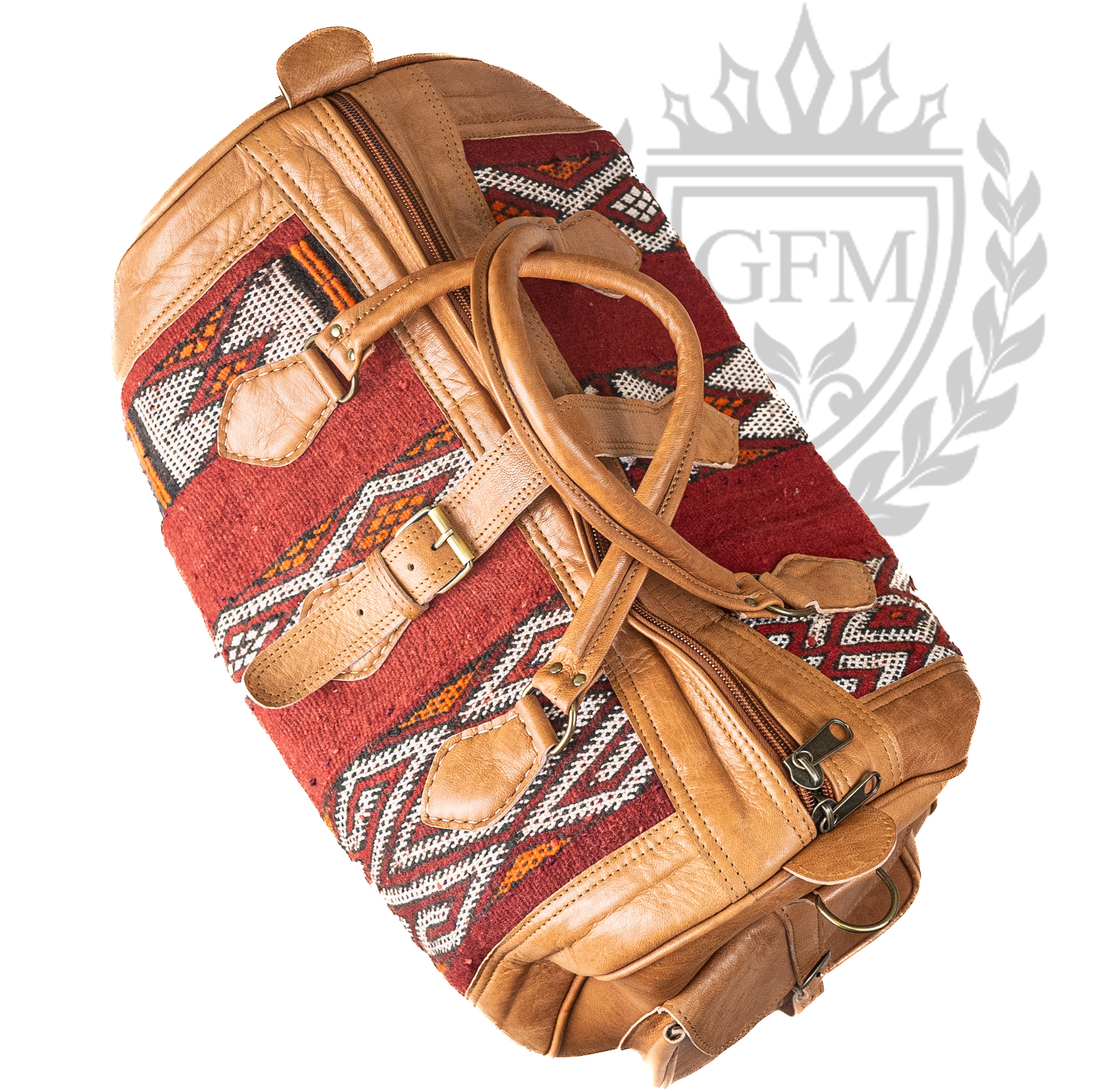 Unique Kilim Leather Travel Bag, Kilim Duffel Bags