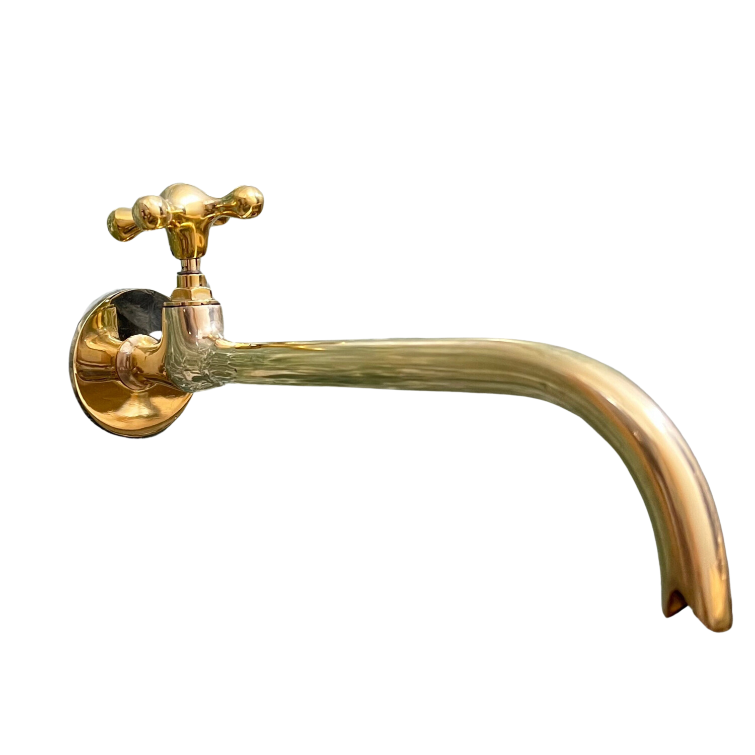 Unleash Vintage Charm with Our Unlacquered Brass Single Hole Wall Mount Faucet