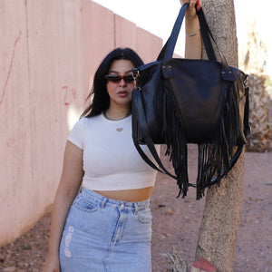 Festival Fringe Leather bag, Coachella western fringe bag, Boho cowgirl bag, Fringe tote bag, Fringe western bag, fringe boho crossbody bag