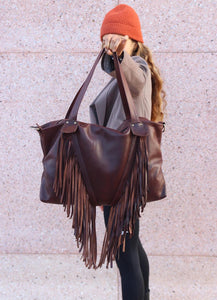 Festival Fringe Leather bag, Coachella western fringe bag, Boho cowgirl bag, Fringe tote bag, Fringe western bag, fringe boho crossbody bag