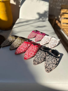 Handcrafted Moroccan Leather Babouches – Embroidered Women’s Slippers