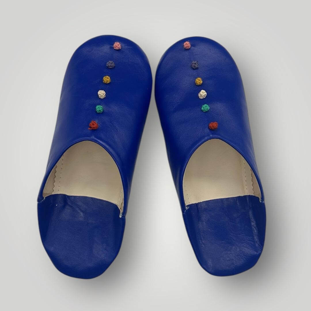 Handmade Moroccan Leather Slippers for Women with Pompon – All Sizes & Colors | Ideal Gift