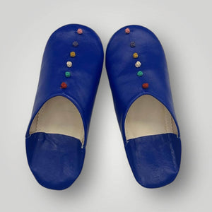 Handmade Moroccan Leather Slippers for Women with Pompon – All Sizes & Colors | Ideal Gift