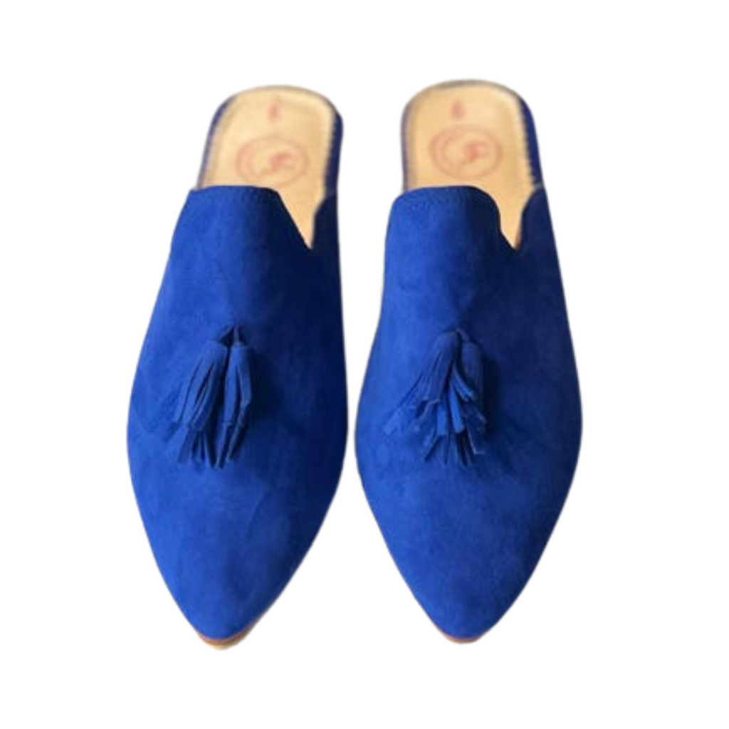 Moroccan Babouche Slippers for Women – Handmade Suede Outdoor Leather Mules