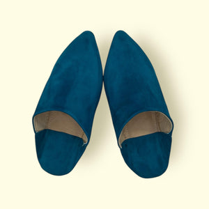 Handmade Moroccan Pointed Suede Babouche Slippers