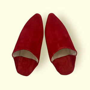 Handmade Moroccan Pointed Suede Babouche Slippers