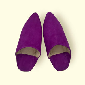 Handmade Moroccan Pointed Suede Babouche Slippers
