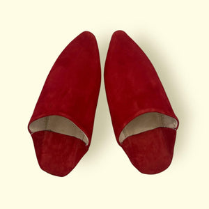Handmade Moroccan Pointed Suede Babouche Slippers