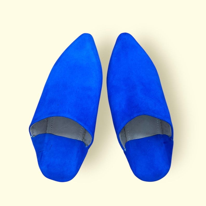 Handmade Moroccan Pointed Suede Babouche Slippers