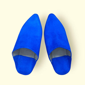 Handmade Moroccan Pointed Suede Babouche Slippers