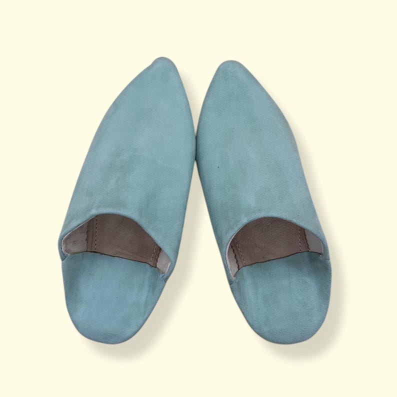 Handmade Moroccan Pointed Suede Babouche Slippers