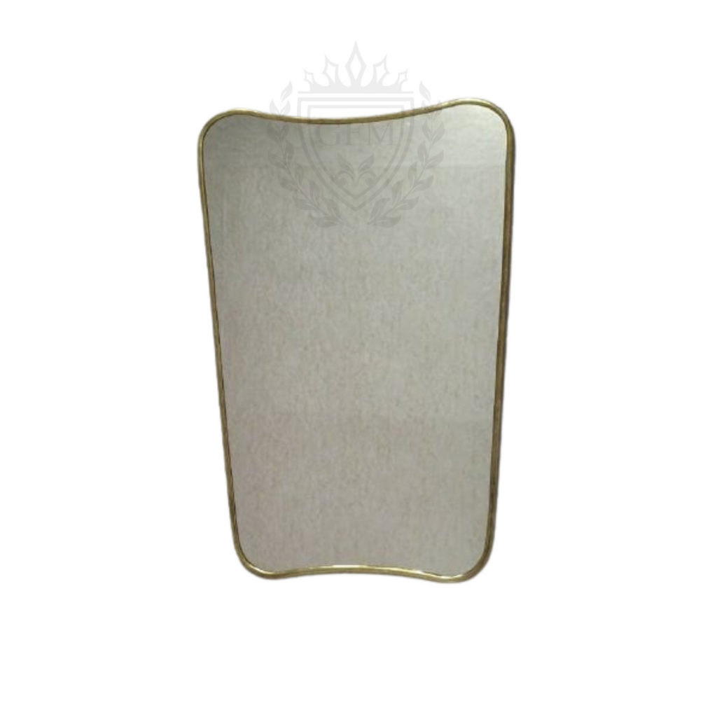 Moroccan Brass Wall Mirror – Irregular Handmade Mirror for Bathroom,