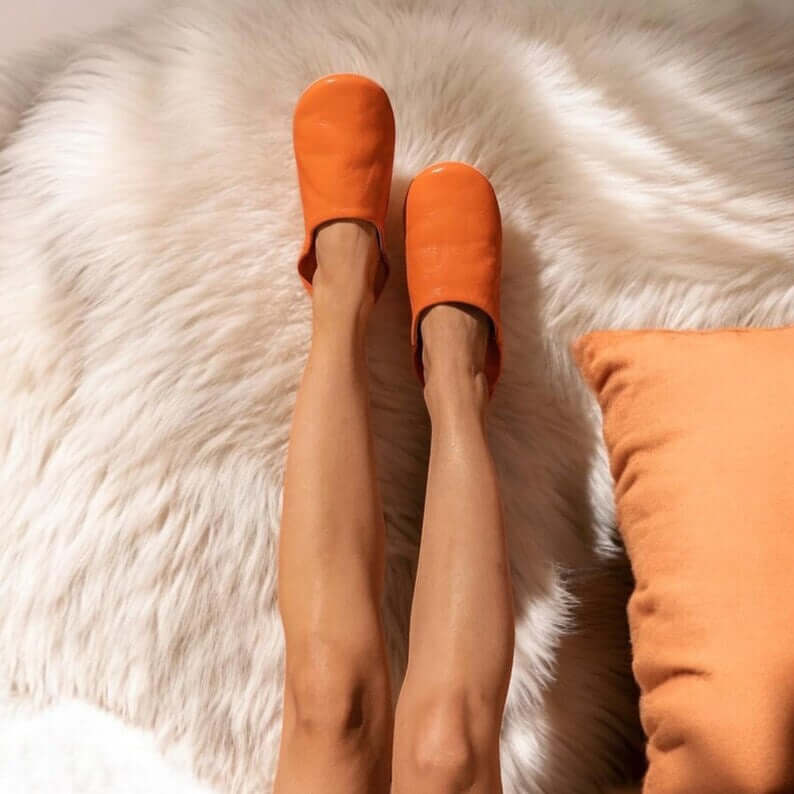 Moroccan Leather Slippers for Women – Handmade Babouches