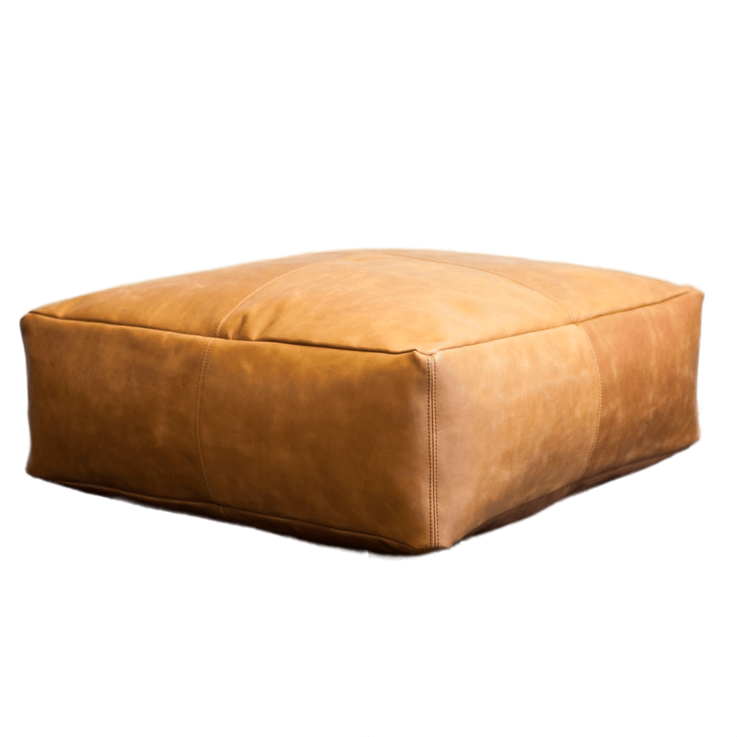 Leather Pouffe , ottoman square , home living furniture