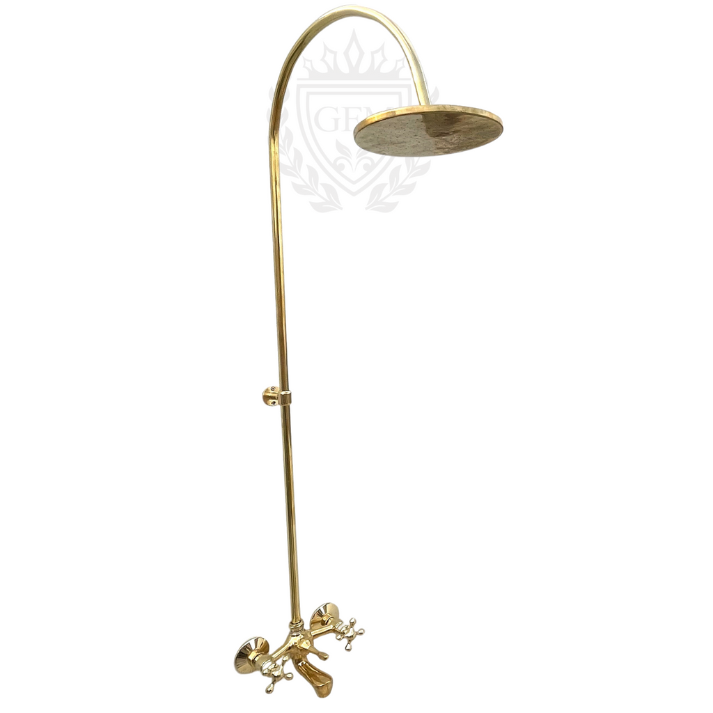 Shower System with Tub Filler & Vintage Shower Head |