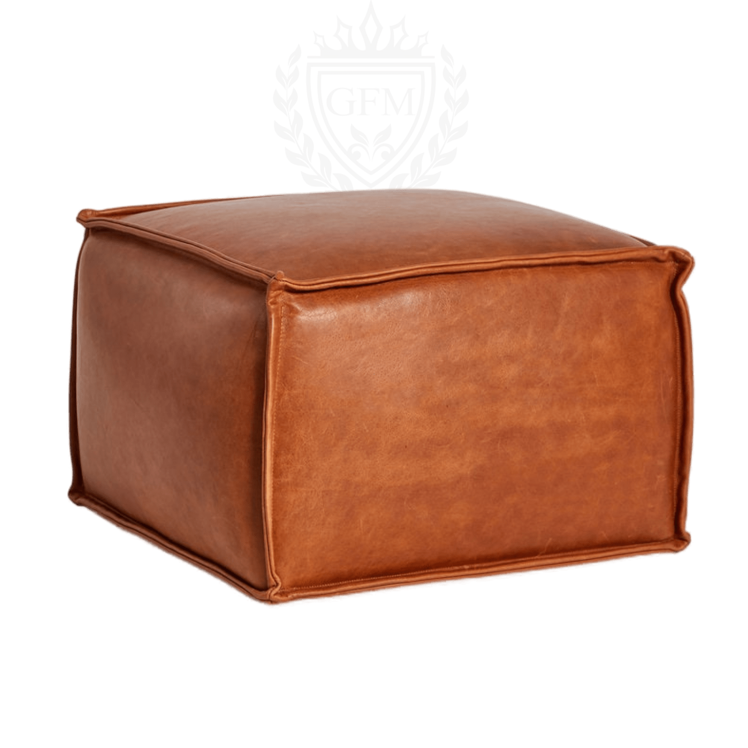 Square Leather Ottoman