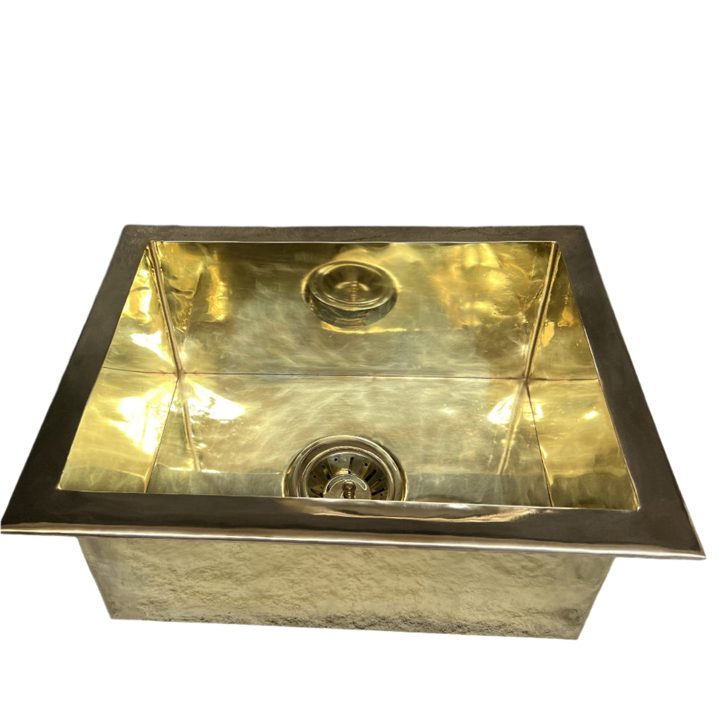 Unlacquered Brass Undermount Kitchen Sink, Island Brass kitchen Sink in Various Sizes