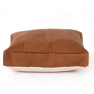 Square , Leather Pillow , Cover ,  Handmade
